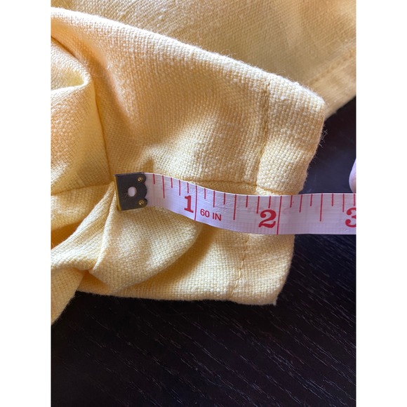 Vintage Jantzen Mens Yellow White Swim Trunks Lined Shorts 38 Linen Beach Pool - Picture 8 of 10